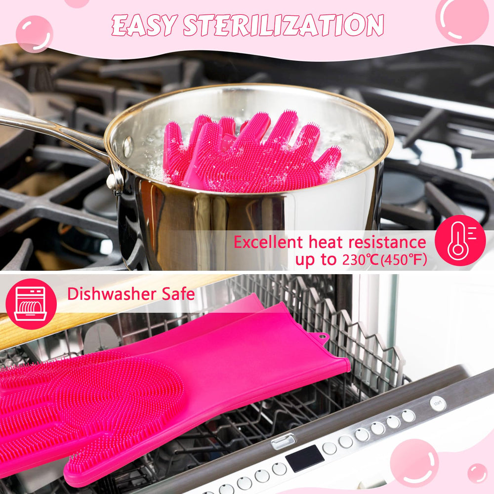 Pecute anti-slip bumps secure a snug fit during washing sessions.