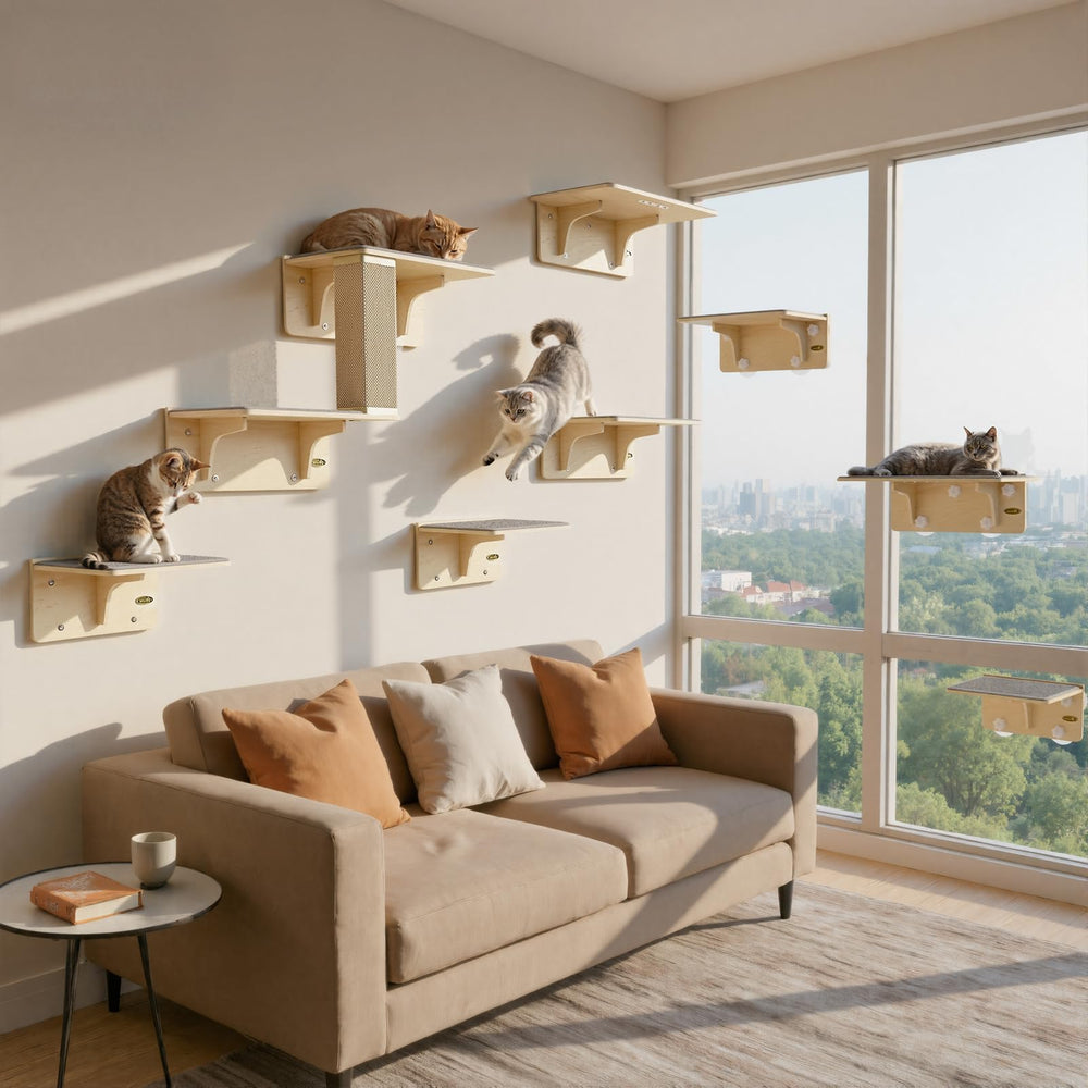 Pecute 21x11 window perch creates a cozy bird-watching or toy-viewing spot.