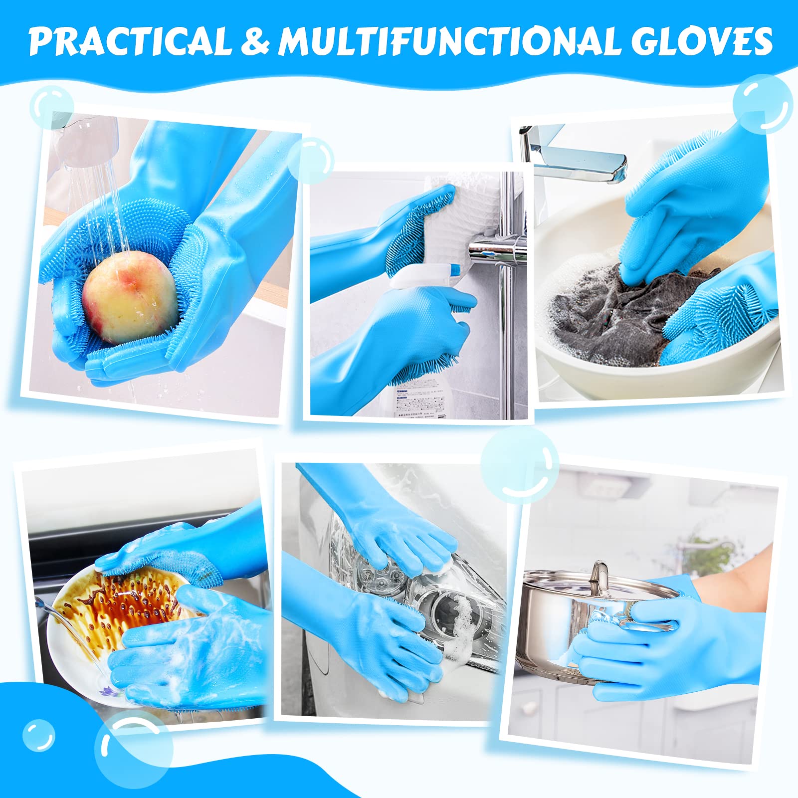 Pecute gloves designed for boiling-water sanitization and easy cleanup.