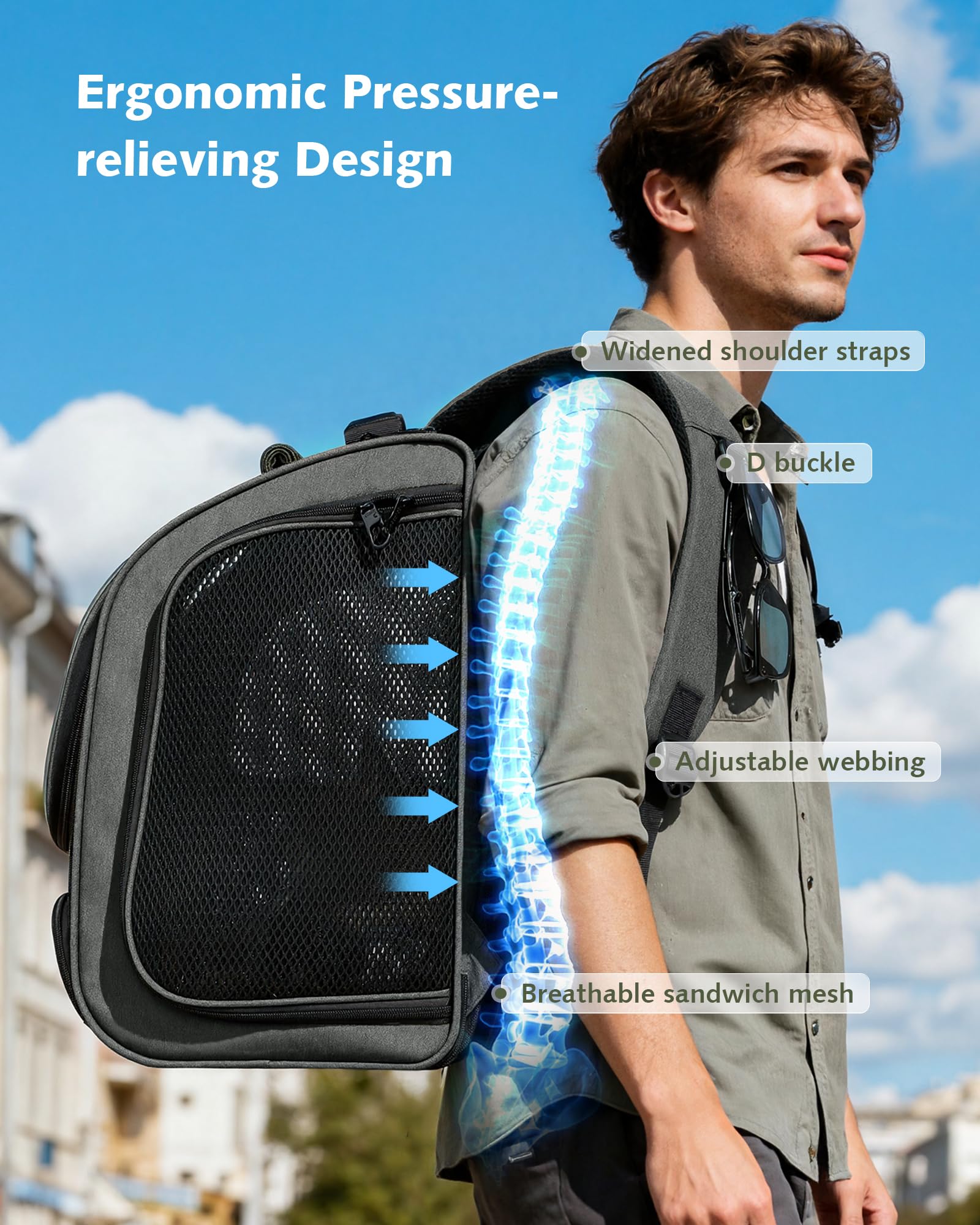 Pecute foldable design for compact storage after trips