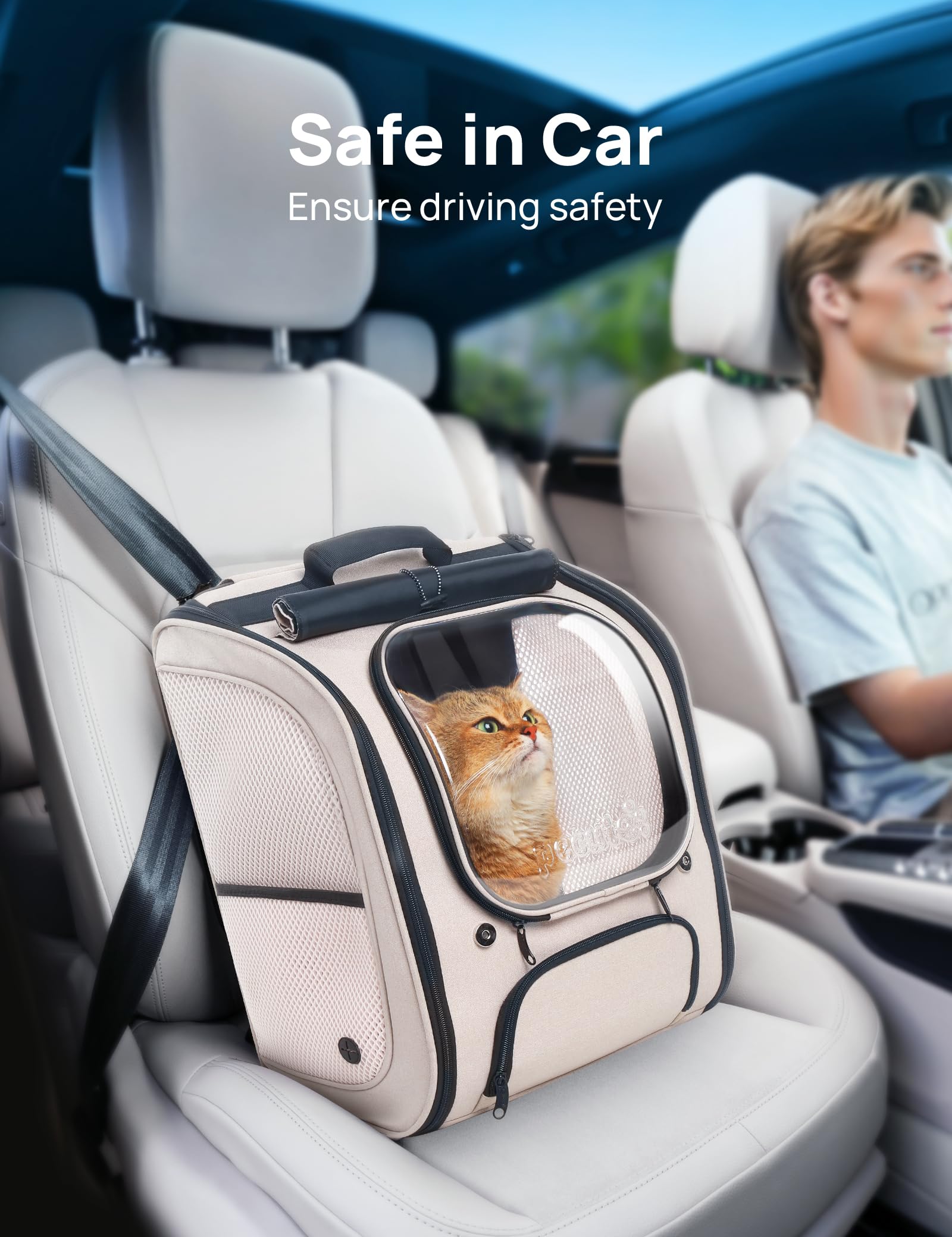 Pecute cat backpack folded design saves space in bags and closets.