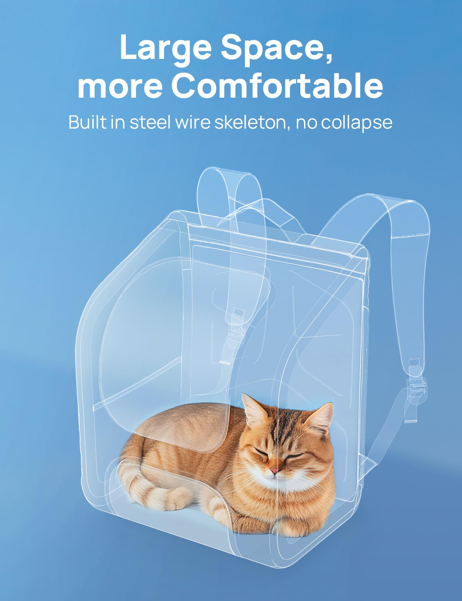 Pecute cat backpack side pockets provide quick access to treats and leashes on hikes.