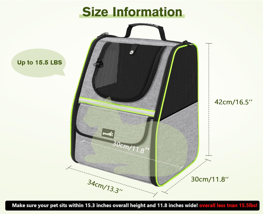 Pecute Cat Backpack side view emphasizes ergonomic straps easing carrier load.