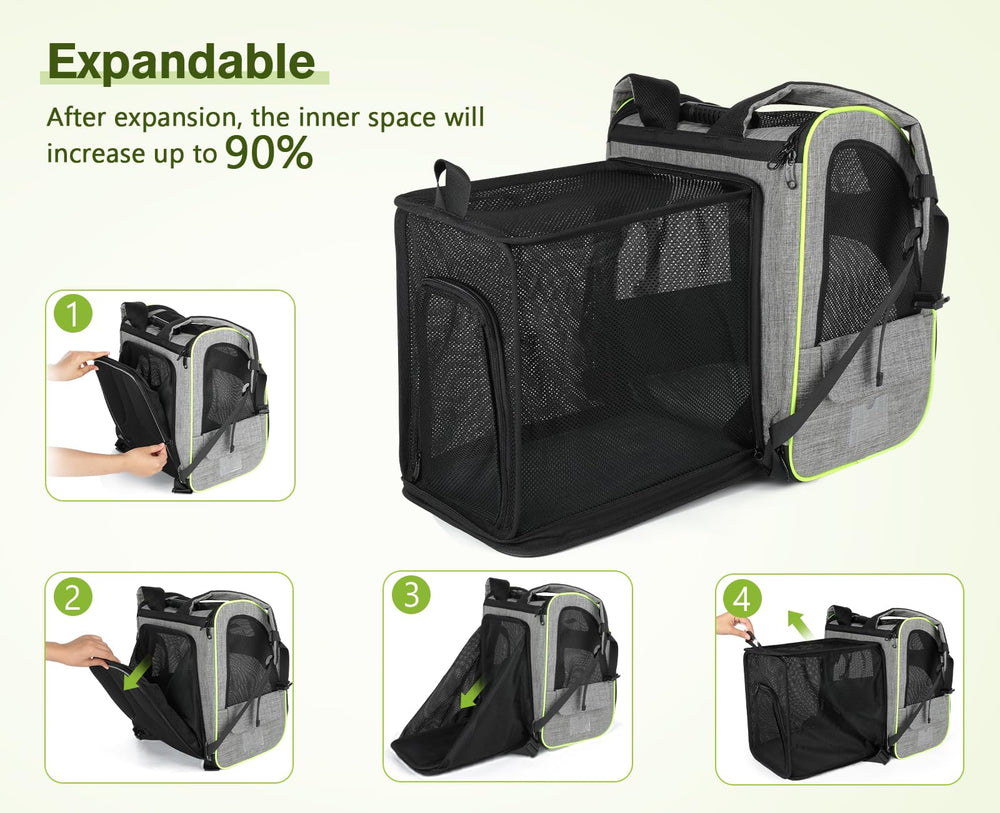 Pecute ventilation mesh side window provides airflow and pet visibility on outings