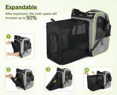 Pecute ventilation mesh side window provides airflow and pet visibility on outings