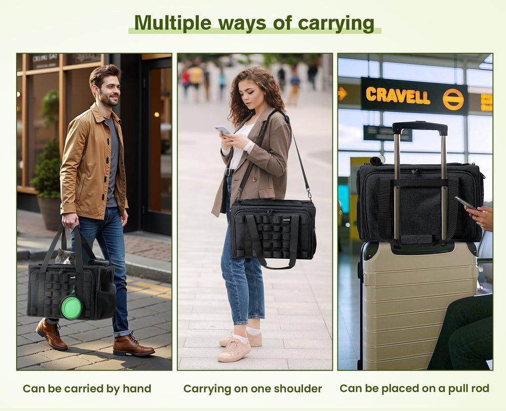 Pecute cat carrier adjustable shoulder strap offers versatile carrying options.