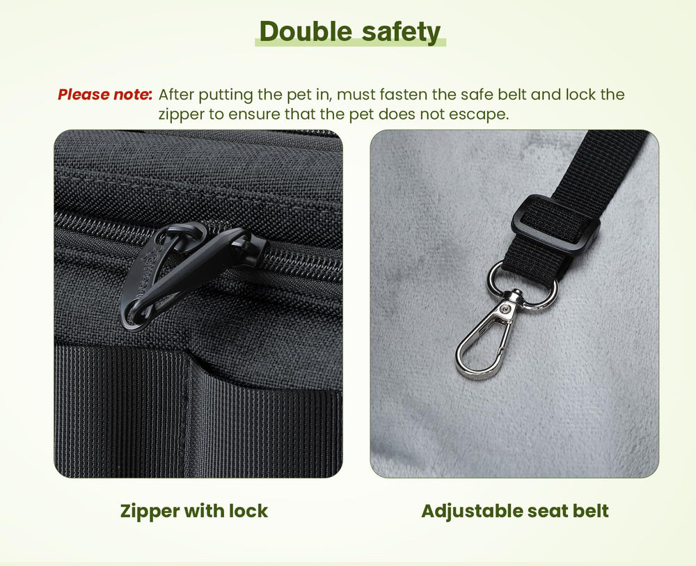 Pecute cat carrier feeding port enables quick refreshment during trips.