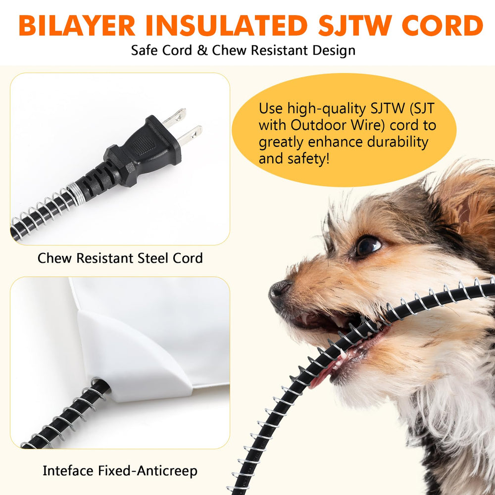 Pecute cat heating pad 9-layer safety structure for secure pet warmth.