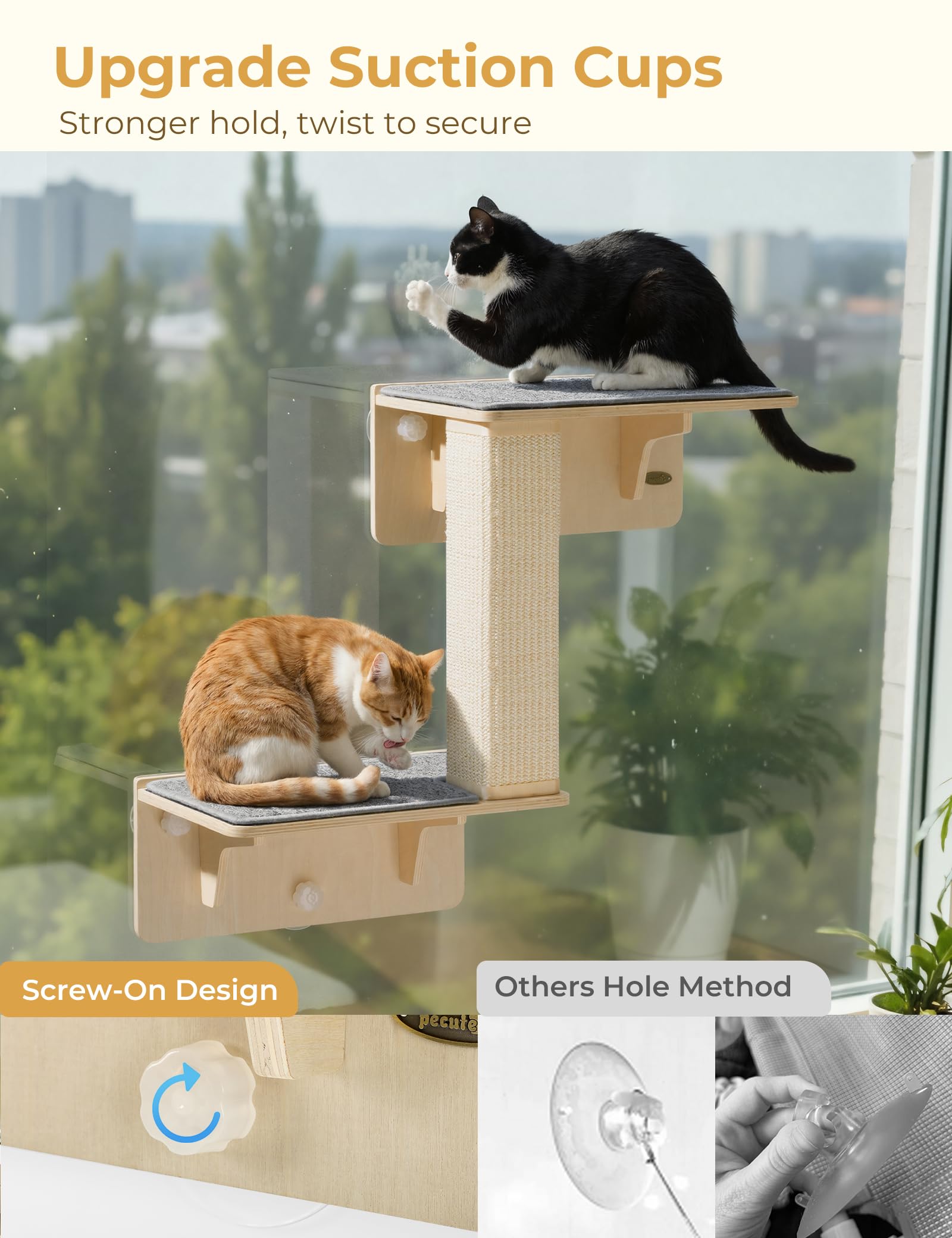 Pecute cat shelves cat-perch bed offers elevated comfort for naps and observation