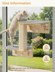 Pecute cat shelves solid wood frame provides sturdy support for larger cats