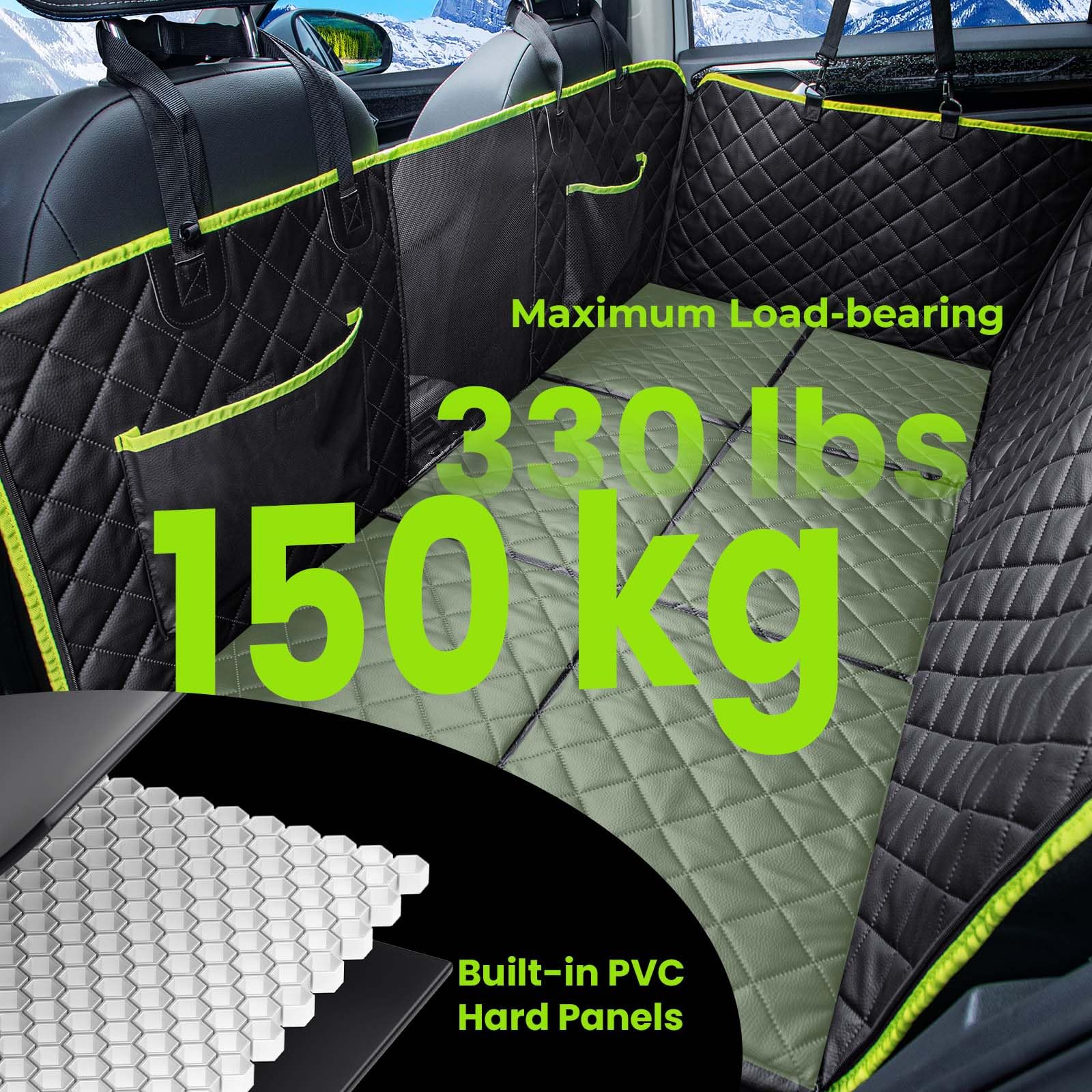 Pecute cover featuring six fixing straps for secure installation.