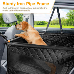 Pecute dog car seat mesh window provides ventilation and lets you monitor your pet.