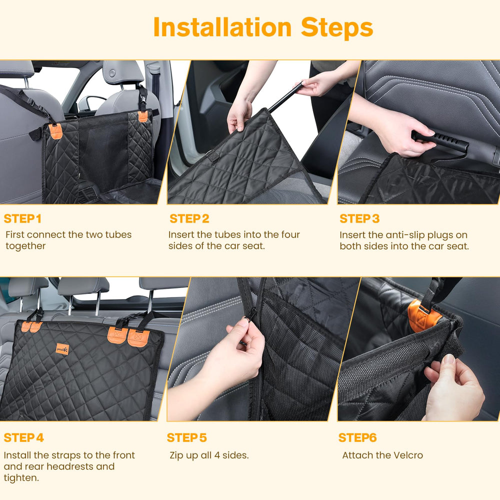 Pecute dog car seat protects your vehicle interior from hair, scratches, and spills.