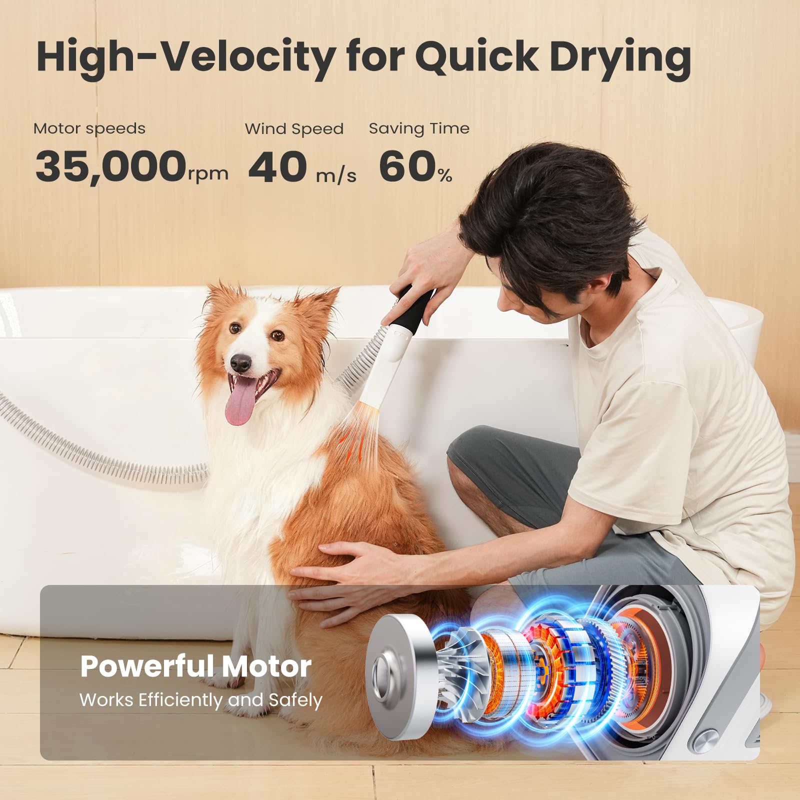 Pecute 7-in-1 kit attachments support varied blow-drying needs.