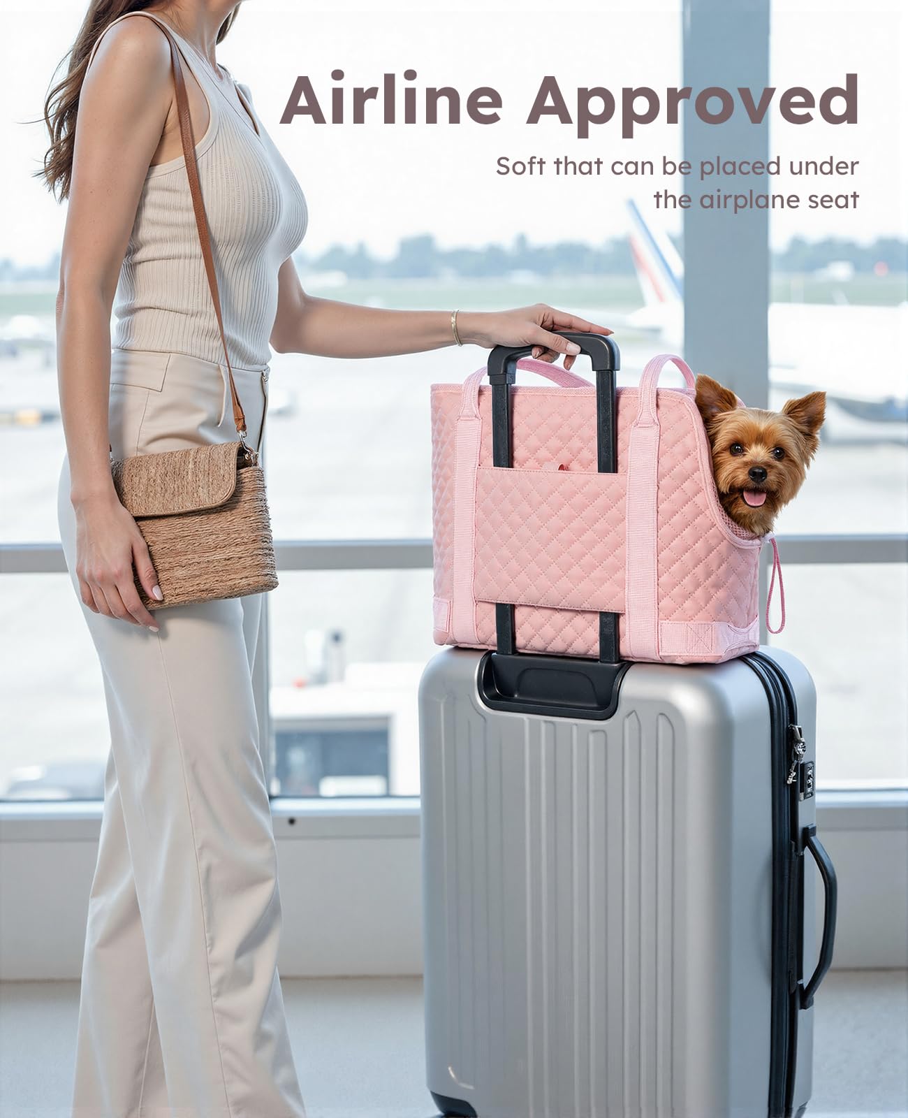 Pecute Dog Purse Carrier bottom foot pad protects floors and extends life.