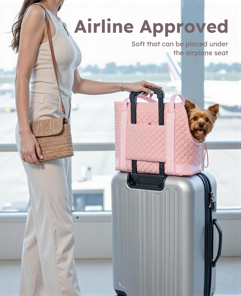 Pecute Dog Purse Carrier bottom foot pad protects floors and extends life.