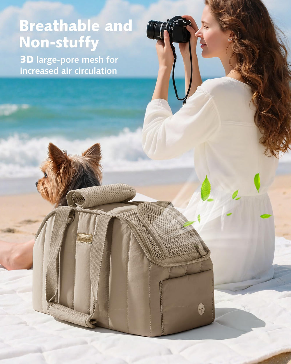 Pecute dog purse carrier removable pad for easy washing.
