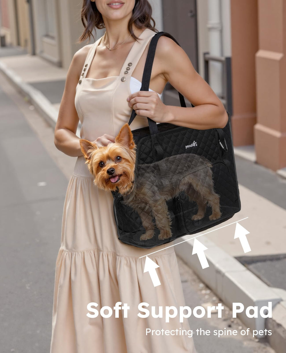 Pecute dog purse carrier lightweight tote for travel