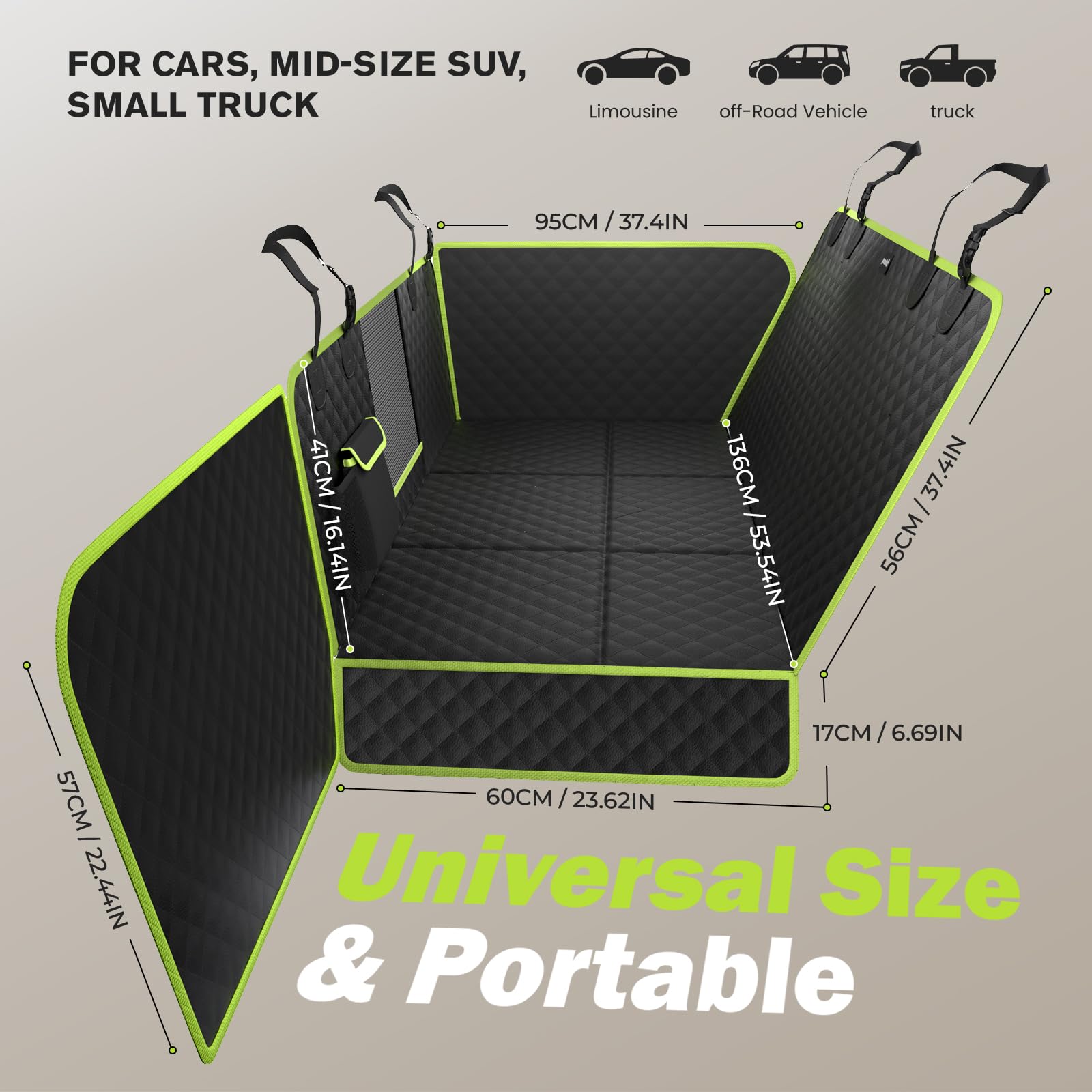 Pecute dog seat cover easy-clean surface simplifies maintenance.