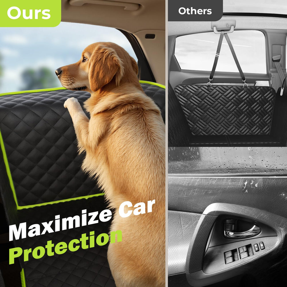 Pecute dog seat cover leather fabric offers scratch resistance and comfort.
