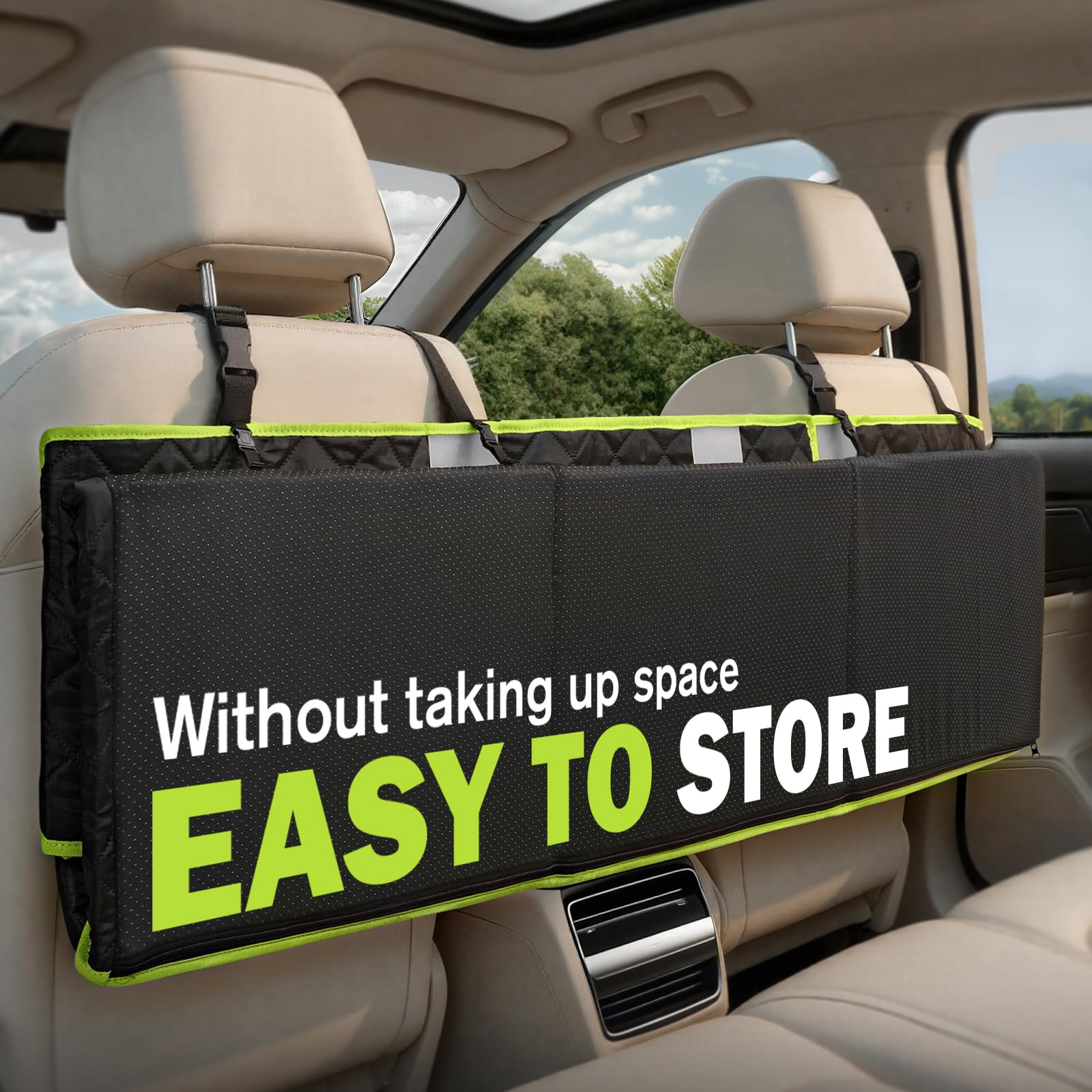 Pecute dog seat cover storage pockets help organize essentials.