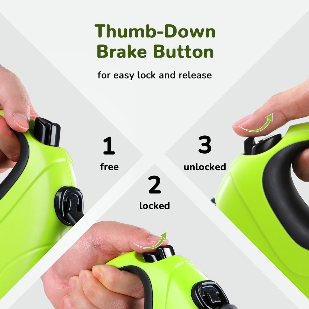 Pecute ergonomic TPE handle offers comfortable grip on long walks.