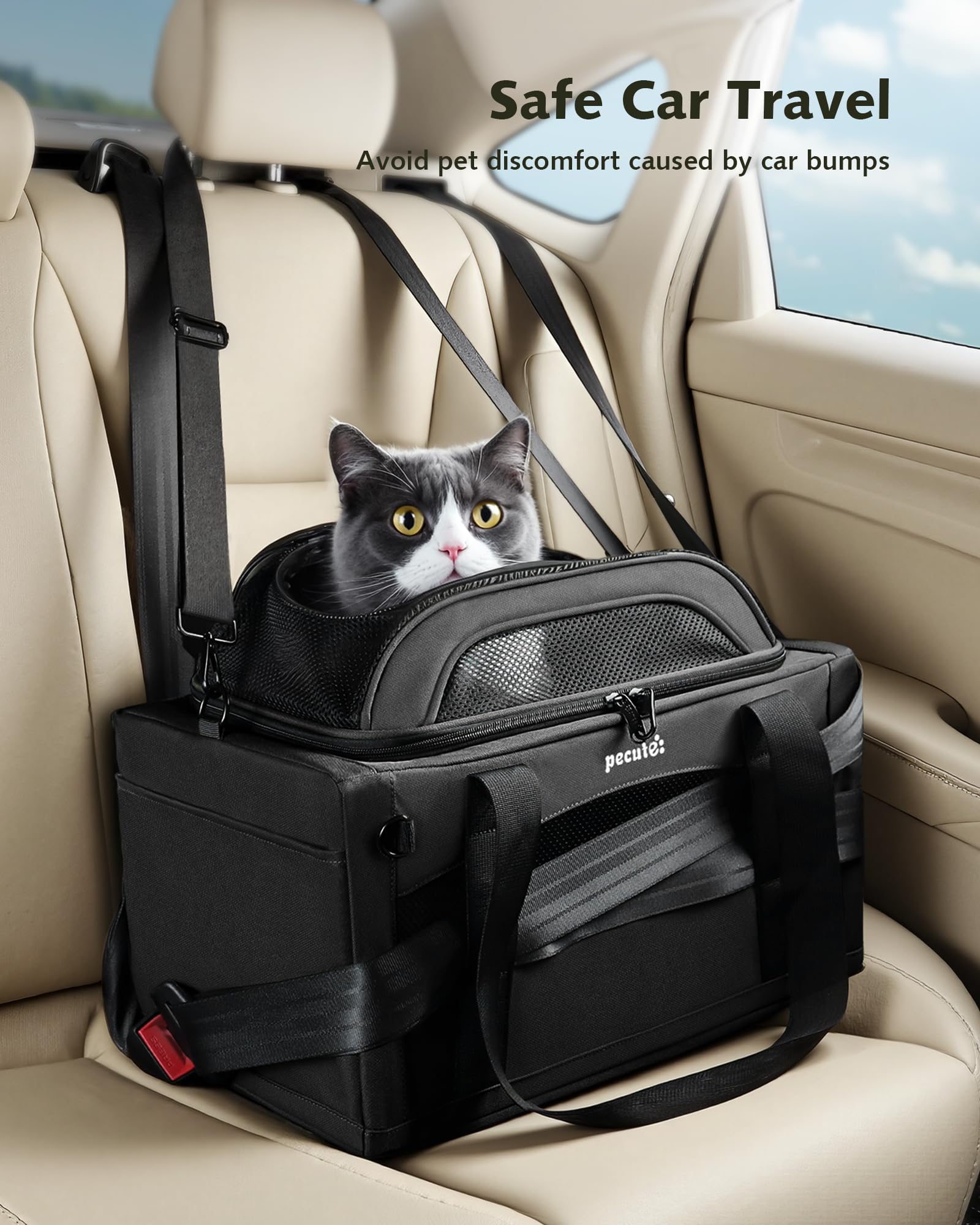 Pecute foldable design with luggage attach offers compact storage and easy airport handling
