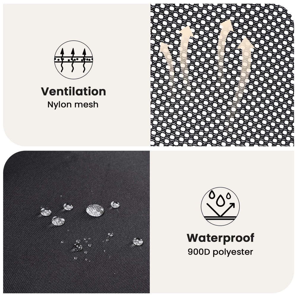 Pecute four-sided nylon mesh ensures ventilation for comfortable pets.