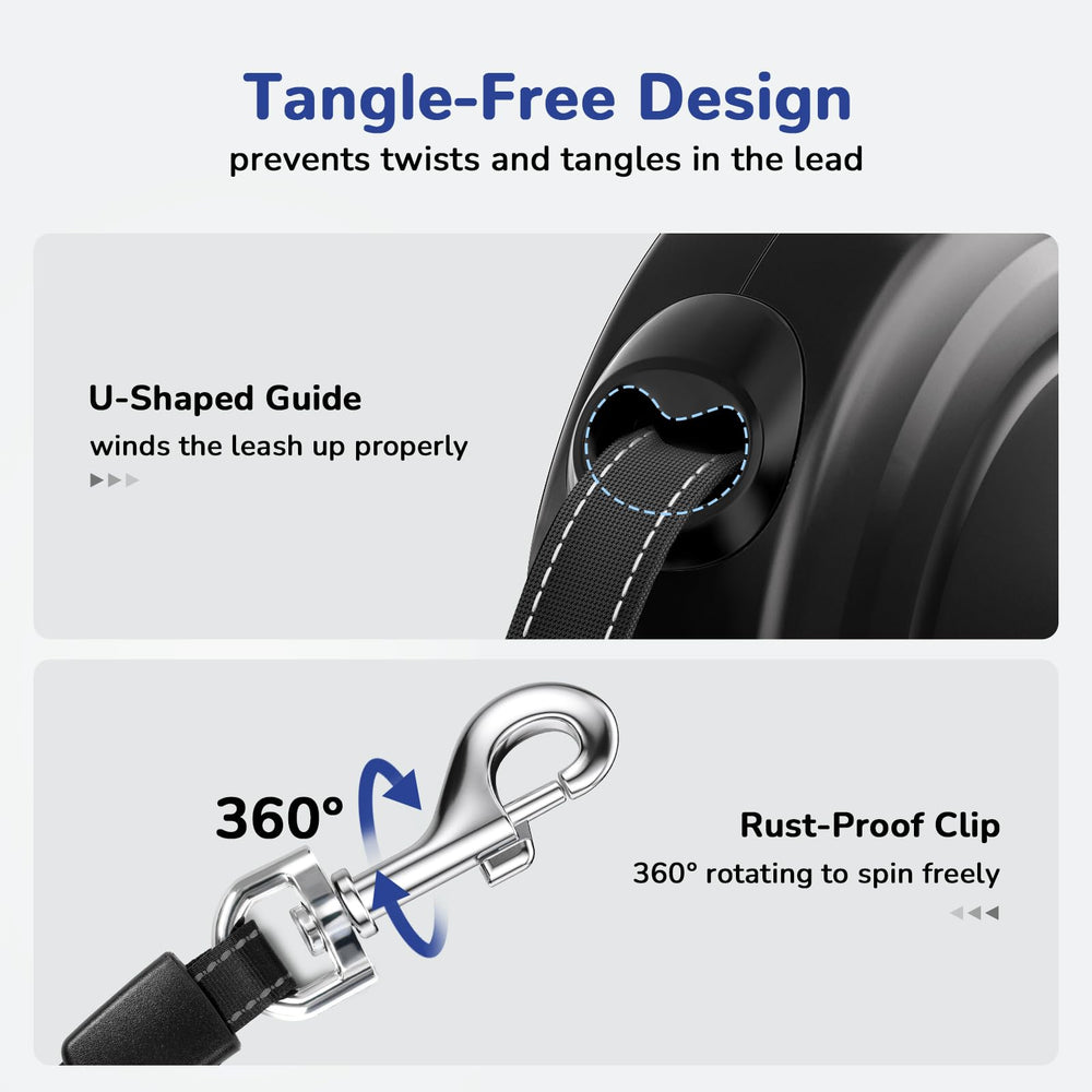 Pecute leash materials closeup highlights ABS shell and rust-proof hook