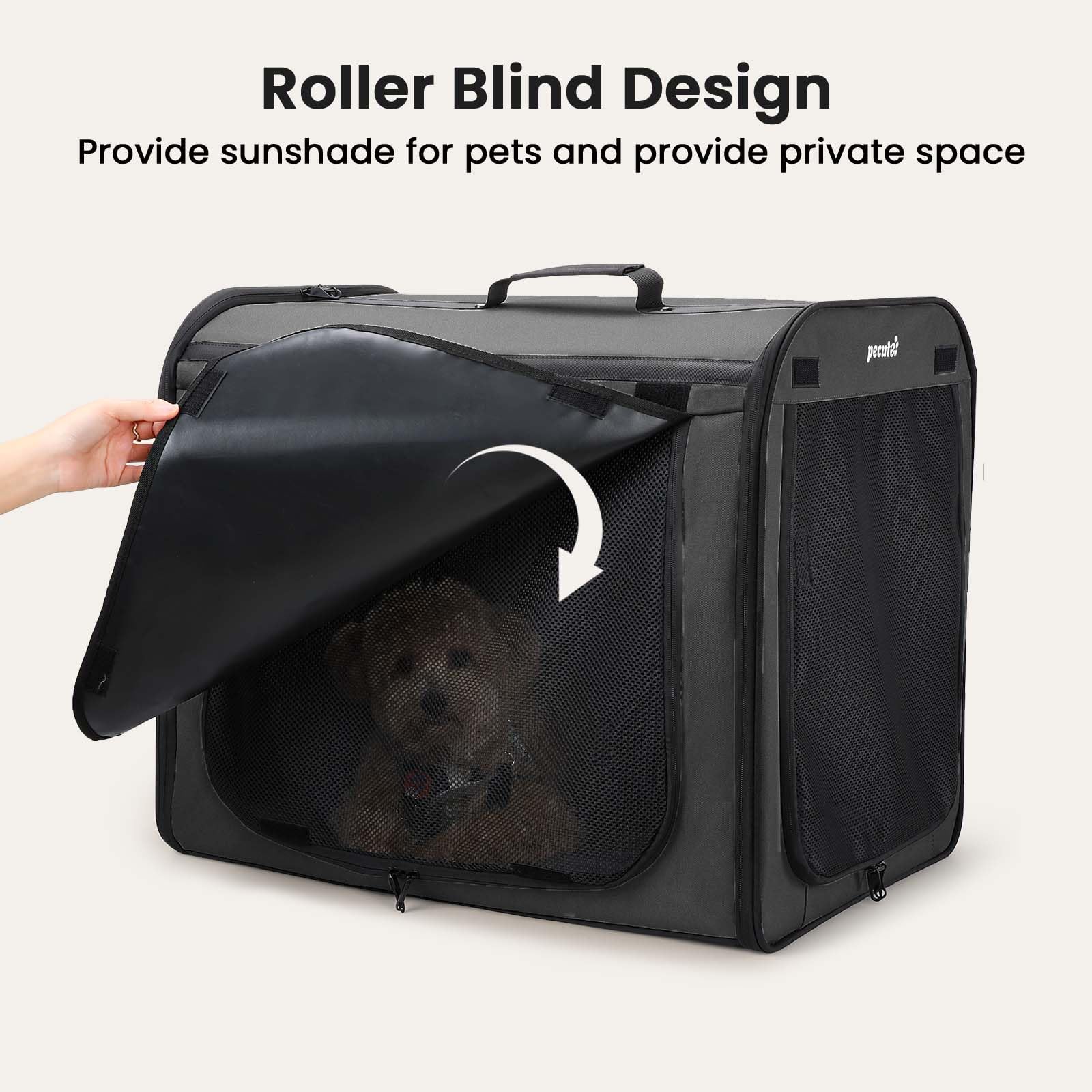 Pecute lockable zippers and safety belts enhance secure travel.