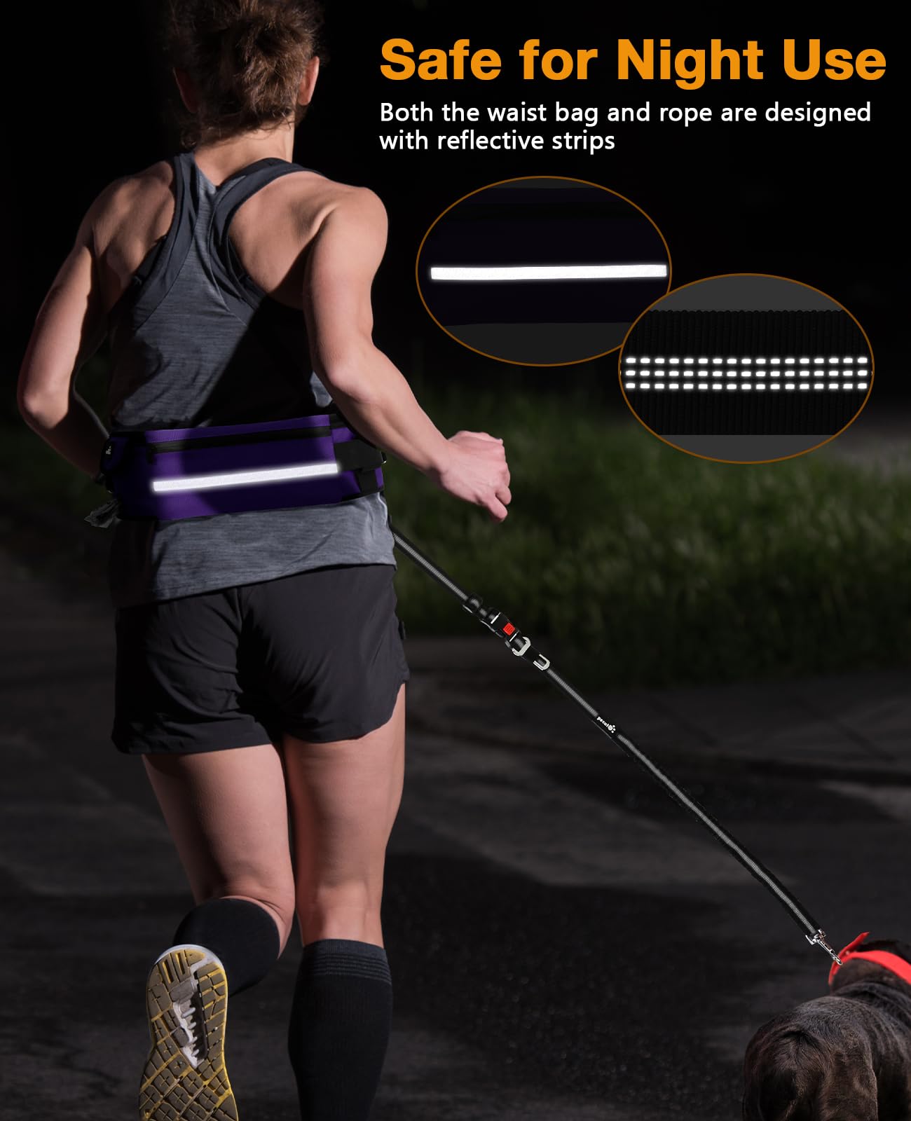 Pecute night safety reflectives improve visibility in low light.