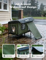 Pecute outdoor heated cat house large insulation layer detail enhances warmth retention