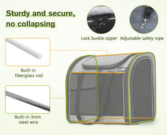 Pecute pet backpack durable nylon mesh resists scratches during use.