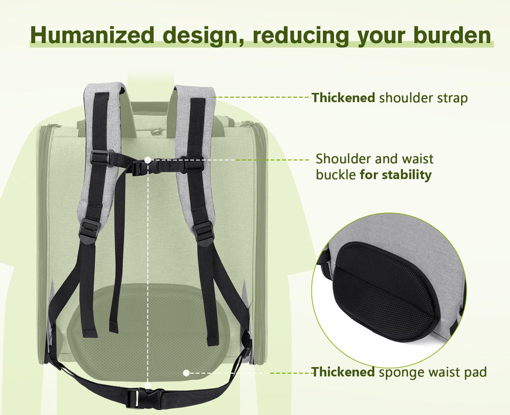 Pecute pet backpack front-door access enables easy feeding.