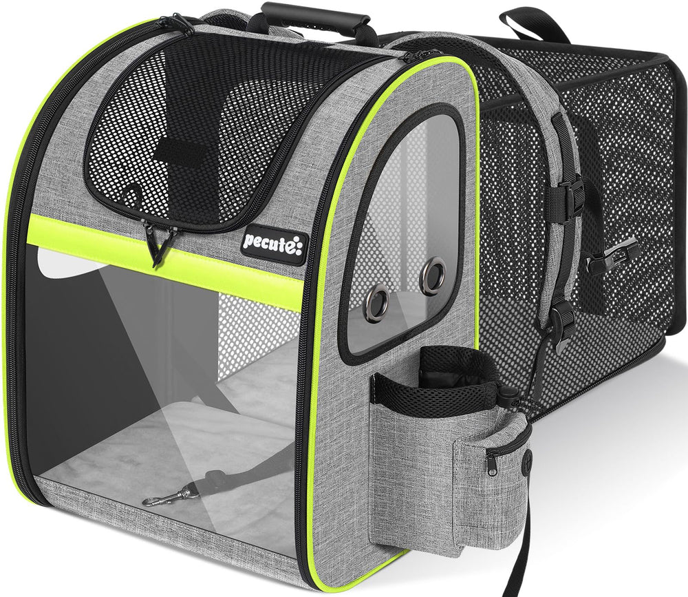 Pecute Pet Carrier Backpack front view shows easy access for on-the-go trips.