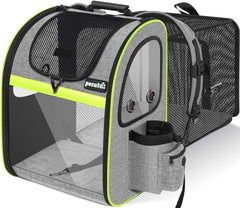 Pecute Pet Carrier Backpack front view shows easy access for on-the-go trips.