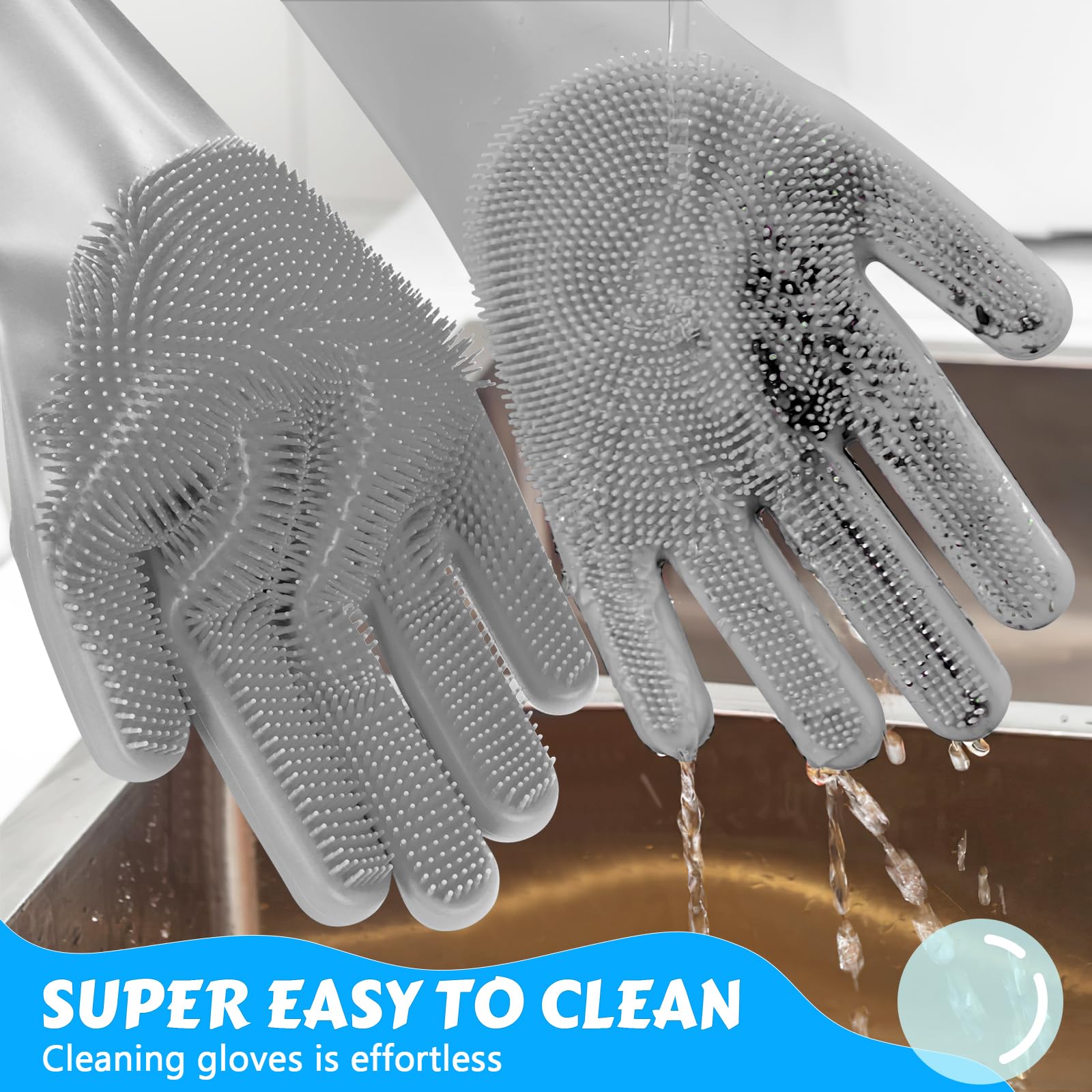 Pecute Pet Grooming Gloves cleaning other uses beyond pets, like kitchenware and car interiors.