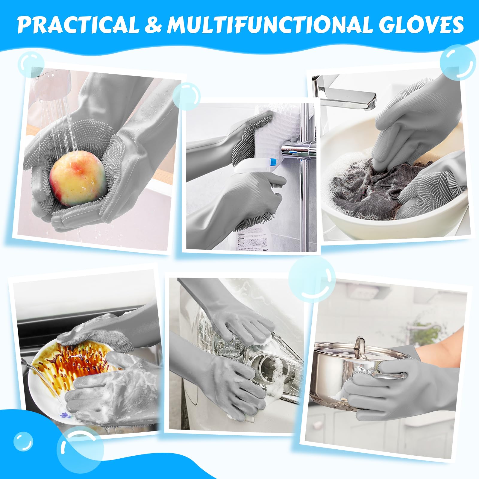 Pecute Pet Grooming Gloves hang-hole feature simplifies drying and storage.