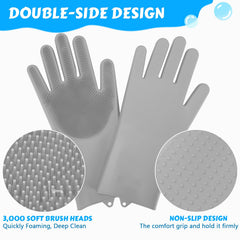 Pecute Pet Grooming Gloves heat-resistance allows safe warm-water baths.