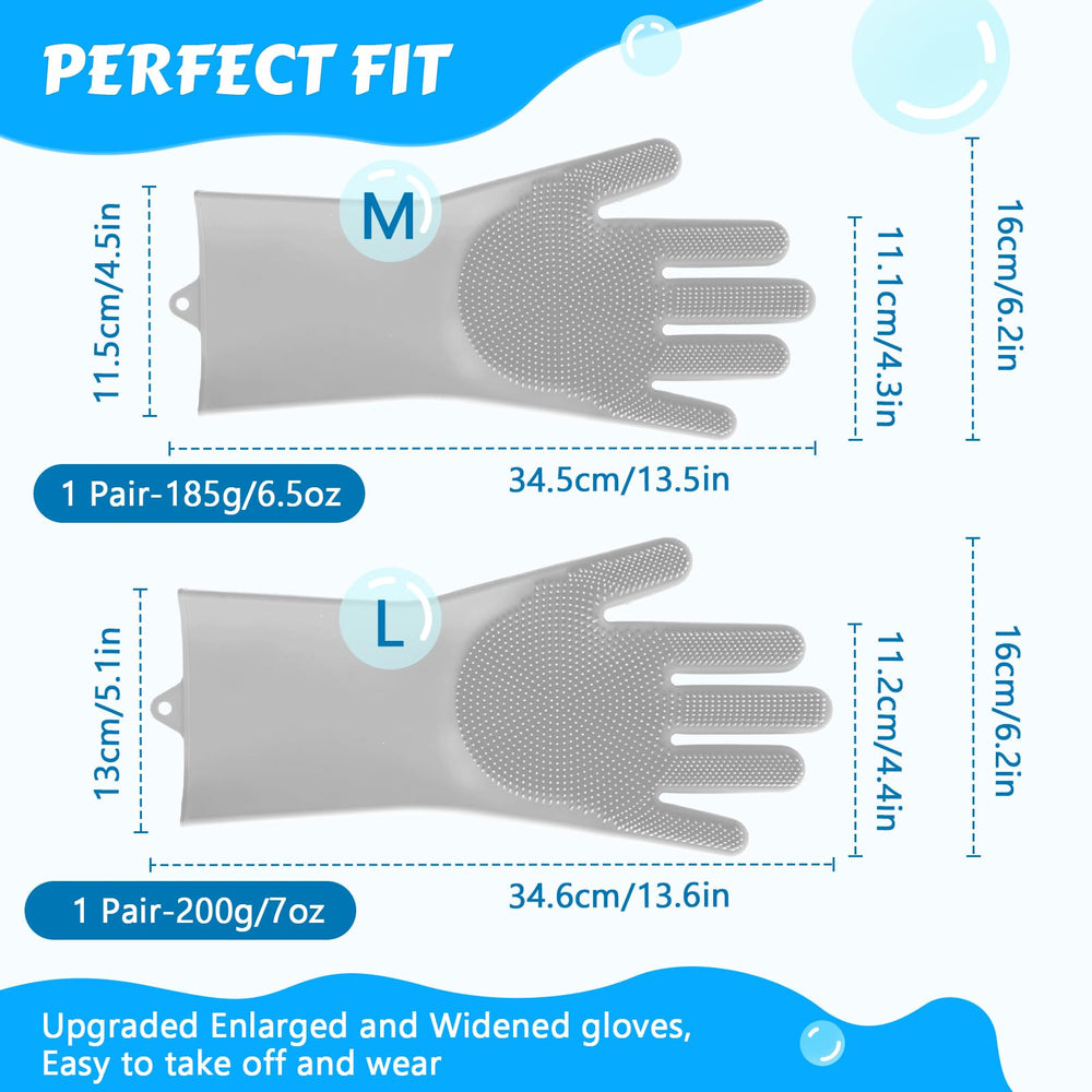 Pecute Pet Grooming Gloves multi-use capability extends to cleaning dishes and surfaces.