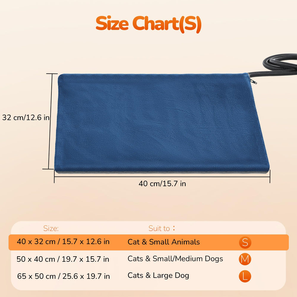 Pecute indoor pet heating pad ideal for dogs and cats in cold weather.