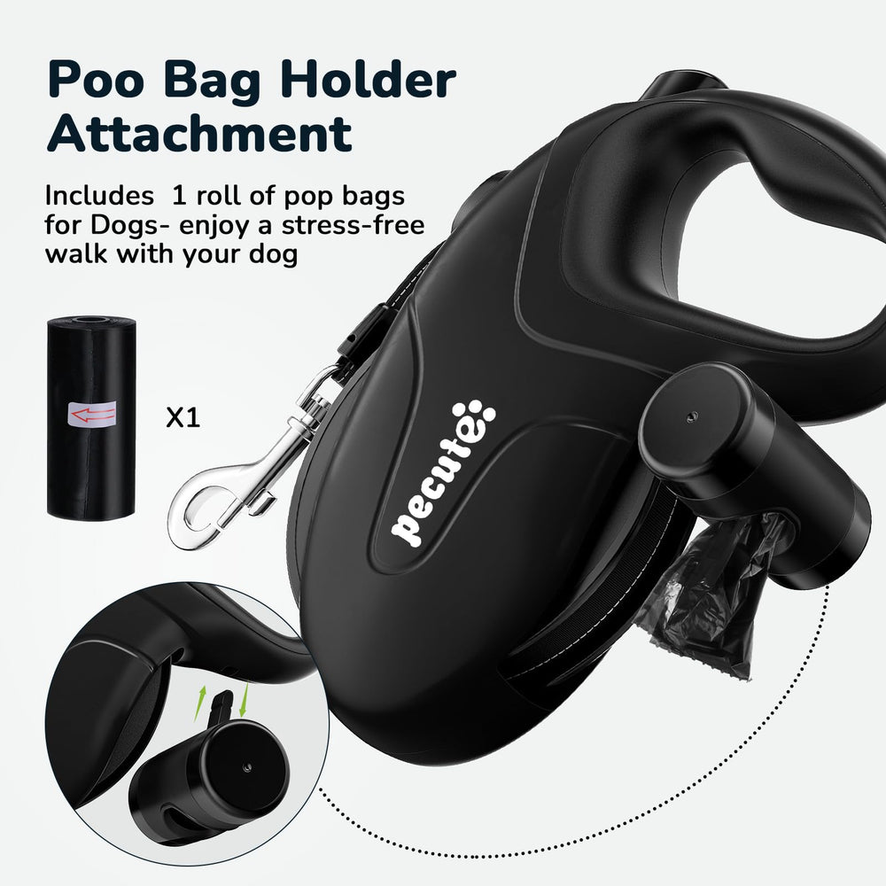 Pecute poop bag holder keeps waste bags handy during quick city errands