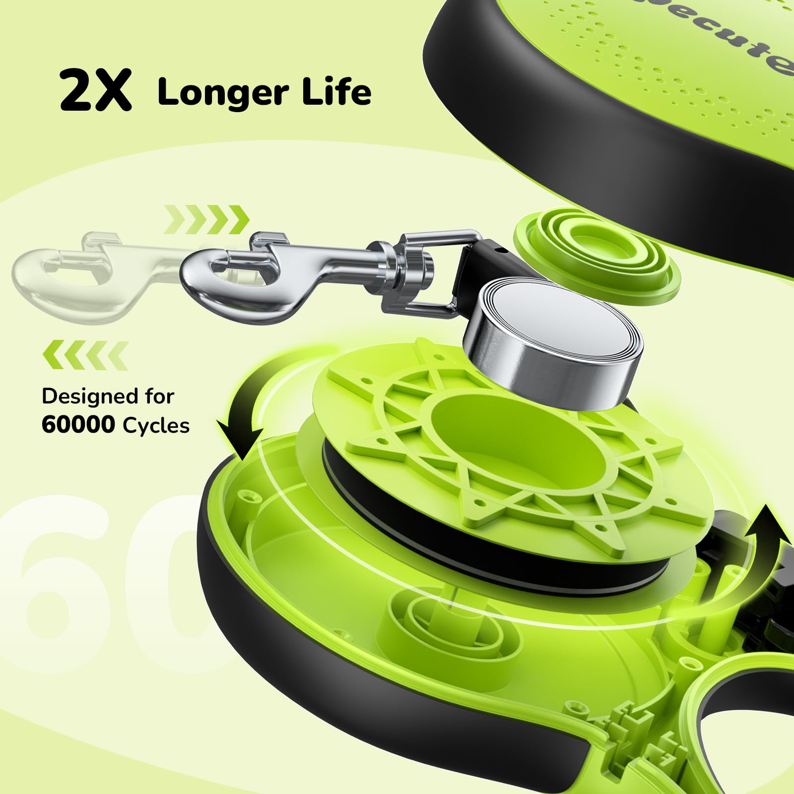 Pecute lightweight leash ideal for small to medium dogs up to 66 lbs.