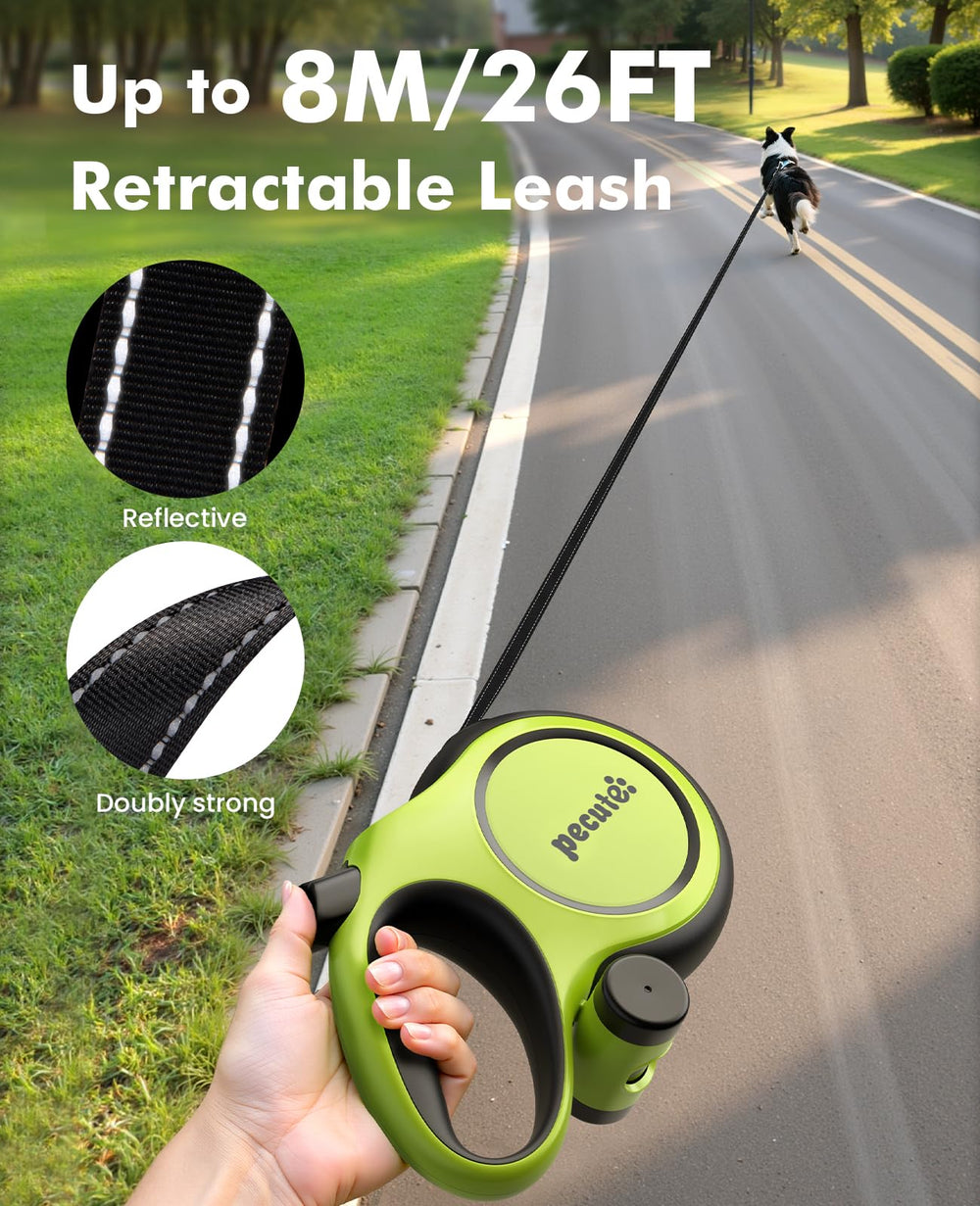 Pecute leash locked with one-handed operation for easy control