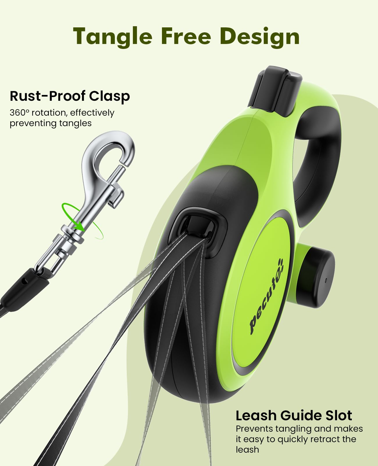 Pecute reflective leash stitching improves visibility at dusk