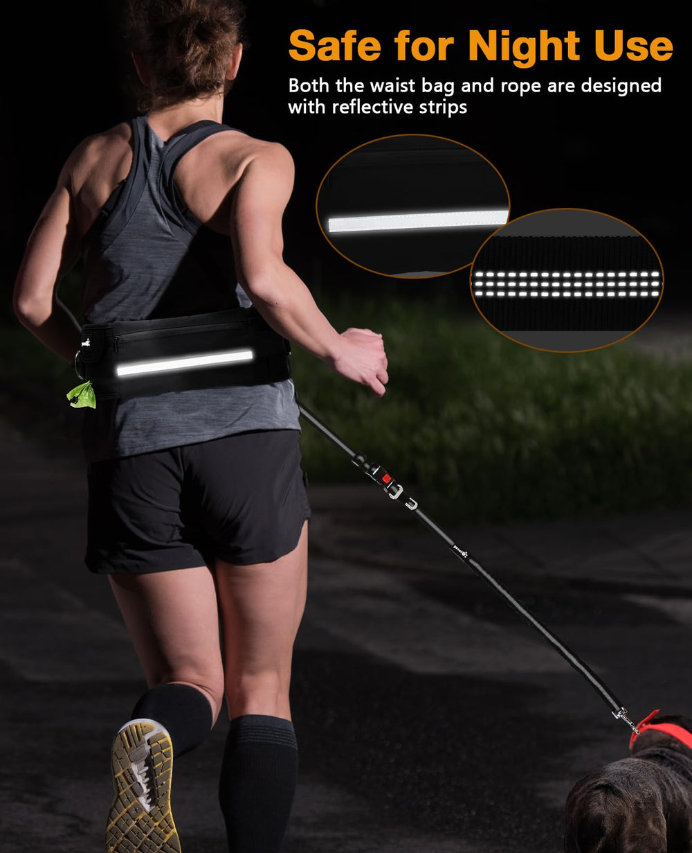 Pecute shock-absorbing rope eases large-dog impact without slowing you.