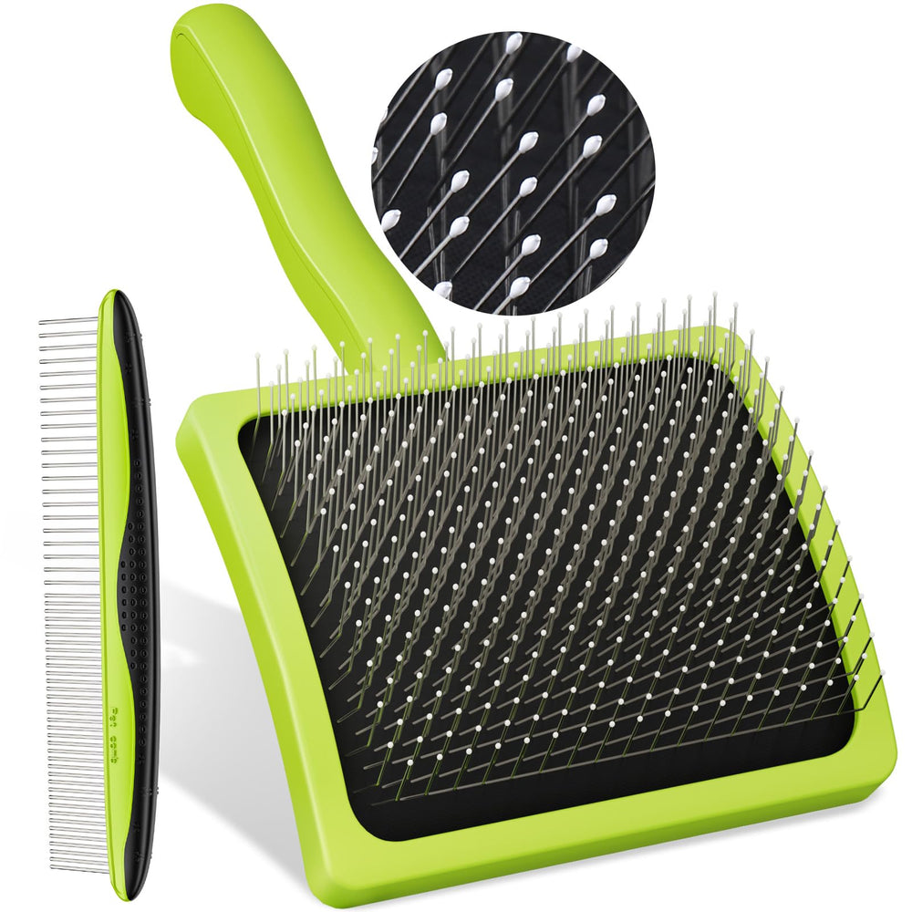 Pecute slicker brush air cushion eases detangling for dogs and cats