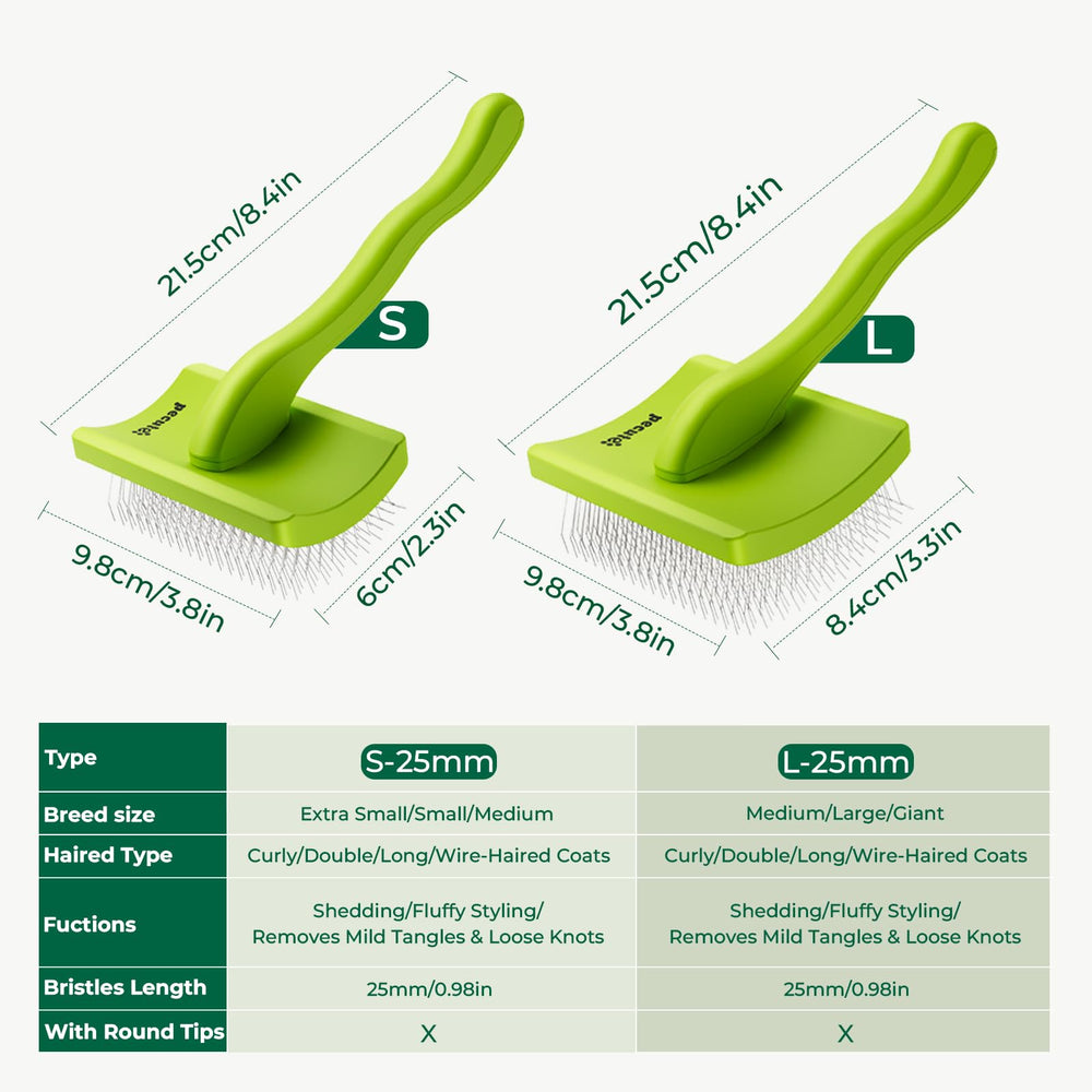 Pecute Slicker Brush ideal for long-haired breeds like doodles