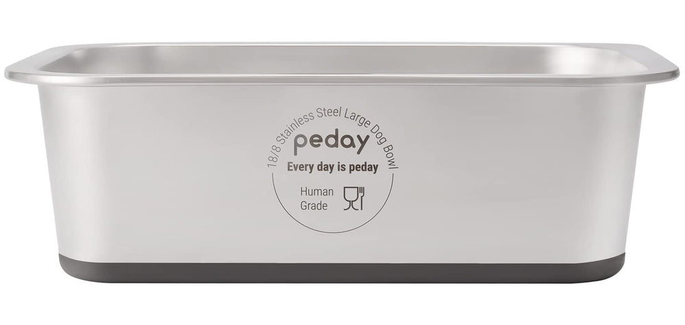PEDAY large dog water bowl with 1.2-gallon capacity for big dogs.