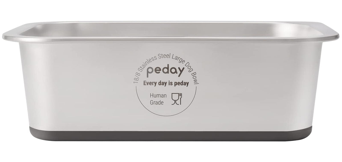 PEDAY large dog water bowl with 1.2-gallon capacity for big dogs.